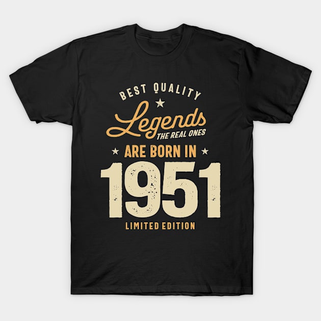 Legend Since 1951 72nd Birthday T-Shirt by cidolopez